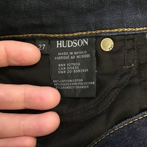 Hudson 27 (US 4) Krista Ankle Super Skinny Raw Release Hem Women’s Jeans Niya - Picture 11 of 13